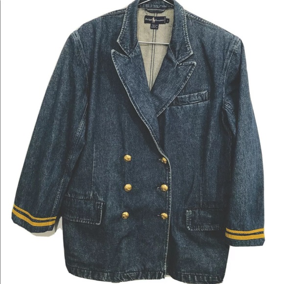 Vintage Polo Ralph Lauren Denim jeans Jacket L - Picture 1 of 9